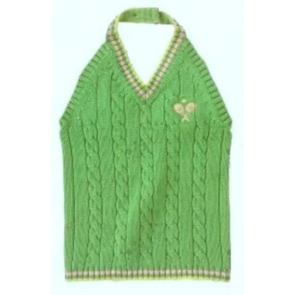 NEW Gymboree girls preppy sweater halter tank top shirt green pink tennis 6 7